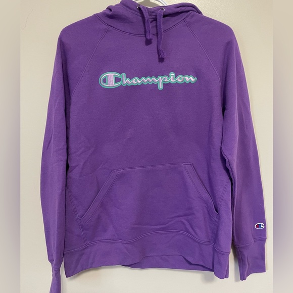 Champion Tops Purple Champion Hooded Hoodie Poshmark